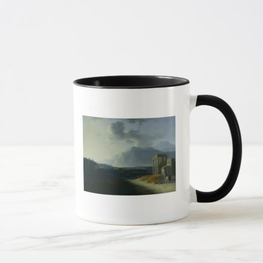 Landschaft mit Berg Stromboli Tasse (Rechts)