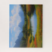 Landschaft mit Bergen im Hintergrund Puzzle (Vertikal)