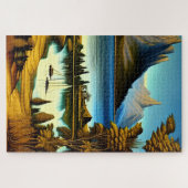 Landschaft mit Bergen Kunst Puzzle (Horizontal)