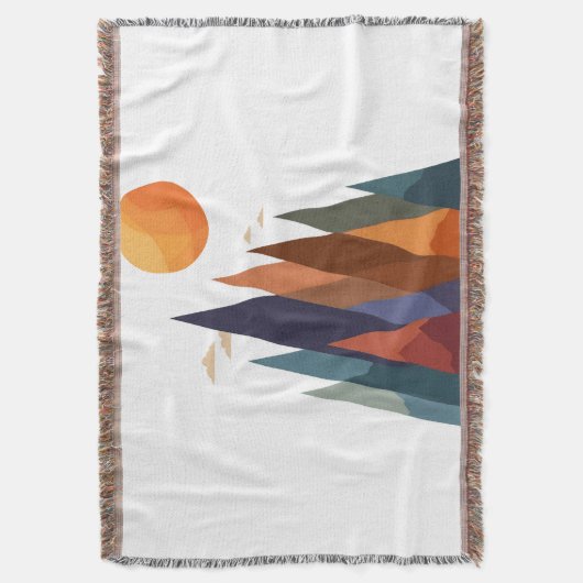 Landschaft mit Bergen und Sonne Decke (Vorderseite Vertikal)