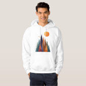 Landschaft mit Bergen und Sonne Hoodie (Vorne ganz)