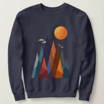 Landschaft mit Bergen und Sonne