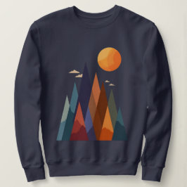 Landschaft mit Bergen und Sonne Sweatshirt