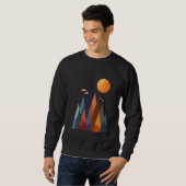 Landschaft mit Bergen und Sonne Sweatshirt (Vorne ganz)