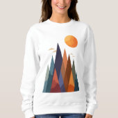 Landschaft mit Bergen und Sonne Sweatshirt (Vorderseite)
