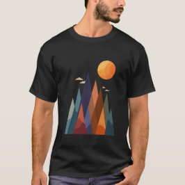 Landschaft mit Bergen und Sonne T-Shirt