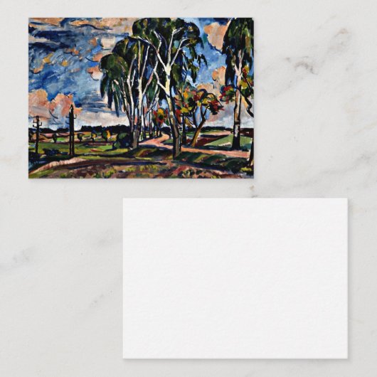 Landschaft mit Birken in der Nähe von Tucapi bei S Mitteilungskarte (Vorne/Hinten)