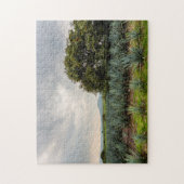 Landschaft mit blauer Agave Puzzle (Vertikal)