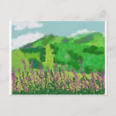 Landschaft mit Blume Kunst Postkarte (Vorderseite)