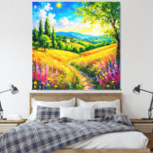 Landschaft mit Blume Leinwanddruck (Insitu (Schlafzimmer))