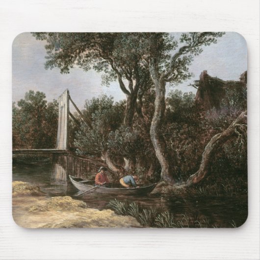 Landschaft mit Brücke, c.1628 Mousepad (Vorne)