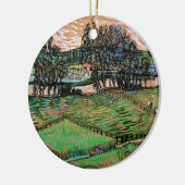 Landschaft mit Brücke über die Oise Keramik Ornament (Links)