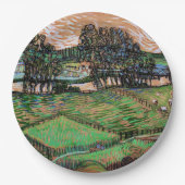 Landschaft mit Brücke über die Oise Pappteller (Vorderseite)
