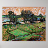 Landschaft mit Brücke über die Oise Poster (Vorne)