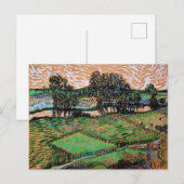 Landschaft mit Brücke über die Oise Postkarte (Vorne/Hinten)