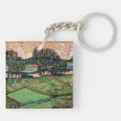 Landschaft mit Brücke über die Oise Schlüsselanhänger (Rückseite)