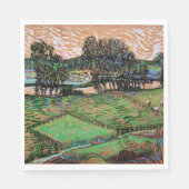 Landschaft mit Brücke über die Oise Serviette (Vorderseite)