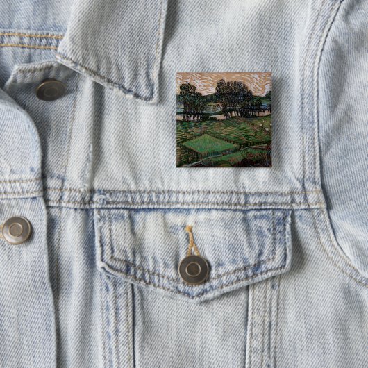 Landschaft mit Brücke über die Oise (van Gogh) Button (Beispiel)