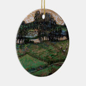 Landschaft mit Brücke über die Oise (van Gogh) Keramik Ornament (Rechts)