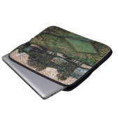 Landschaft mit Brücke über die Oise (van Gogh) Laptopschutzhülle (Vorne Knopf)