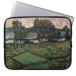 Landschaft mit Brücke über die Oise (van Gogh) Laptopschutzhülle