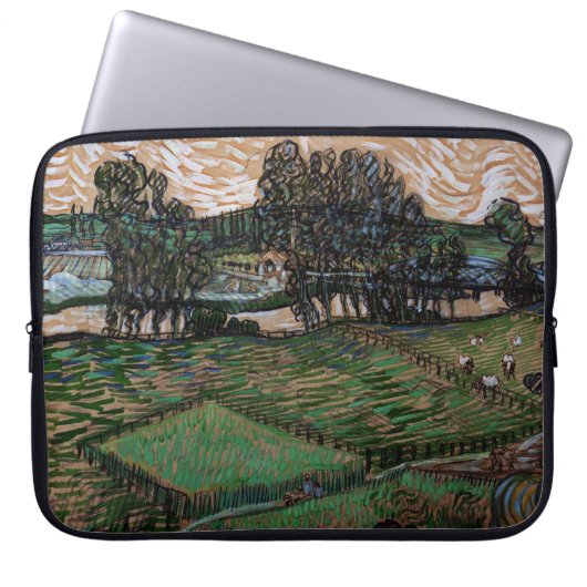 Landschaft mit Brücke über die Oise (van Gogh) Laptopschutzhülle (Vorderseite)