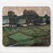 Landschaft mit Brücke über die Oise (van Gogh) Mousepad (Vorne)