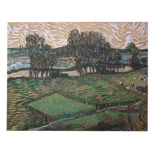 Landschaft mit Brücke über die Oise (van Gogh) Notizblock (Vorderseite)
