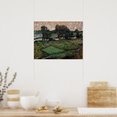 Landschaft mit Brücke über die Oise (van Gogh) Poster (Küche)
