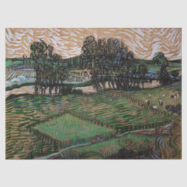 Landschaft mit Brücke über die Oise (van Gogh) Seidenpapier