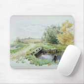 Landschaft mit Brücke über einem Strom Mousepad (Mit Mouse)