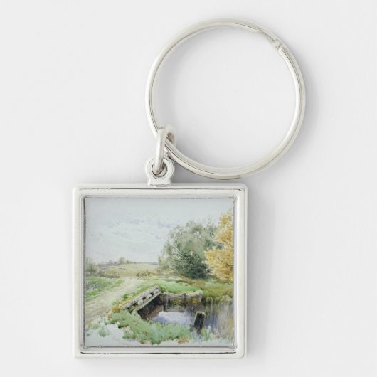 Landschaft mit Brücke über einem Strom Schlüsselanhänger (Vorne)