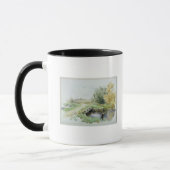 Landschaft mit Brücke über einem Strom Tasse (Links)