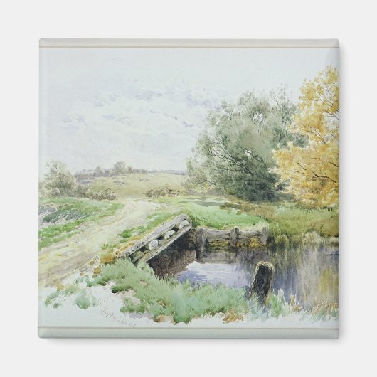 Landschaft mit Brücke über einen Fluss Magnet (Vorne)