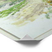 Landschaft mit Brücke über einen Fluss Poster (Ecke)