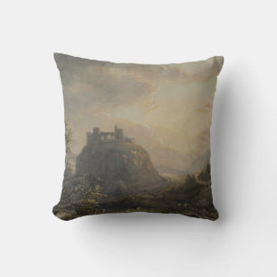Landschaft mit Burg - Paul Sandby - c1808 Kissen