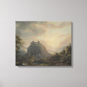 Landschaft mit Burg - Paul Sandby - c1808 Leinwanddruck