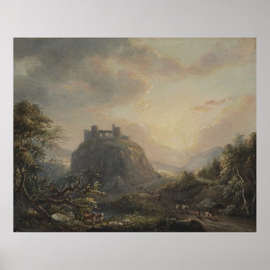 Landschaft mit Burg - Paul Sandby - c1808 Poster (Vorne)