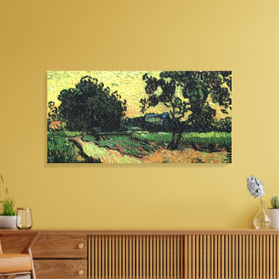 Landschaft mit Chateau von Auvers von Vincent van  Leinwanddruck