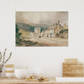Landschaft mit Cottage Poster (Küche)