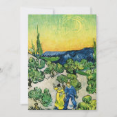 Landschaft mit Couple Walking von Vincent van Gogh Einladung (Vorderseite)