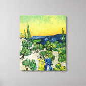 Landschaft mit Couple Walking von Vincent van Gogh Leinwanddruck (Vorderseite)