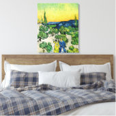 Landschaft mit Couple Walking von Vincent van Gogh Leinwanddruck (Insitu (Schlafzimmer))