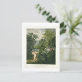 Landschaft mit Cupid, die einen Pfeil auf einen Pa Postkarte (Stehend Vorderseite)