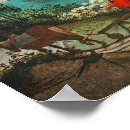 Landschaft mit dem Fall des Icarus Pieter Bruegel Poster (Ecke)