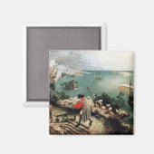 Landschaft mit dem Fall von Icarus - 1558 Magnet (Vorderseite/Rückseite)