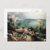 Landschaft mit dem Fall von Icarus - 1558 Postkarte (Vorne/Hinten)