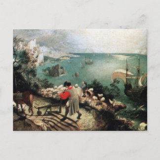 Landschaft mit dem Fall von Icarus - 1558 Postkarte