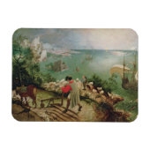 Landschaft mit dem Fall von Icarus, c.1555 Magnet (Horizontal)