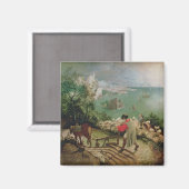 Landschaft mit dem Fall von Icarus, c.1555 Magnet (Vorderseite/Rückseite)